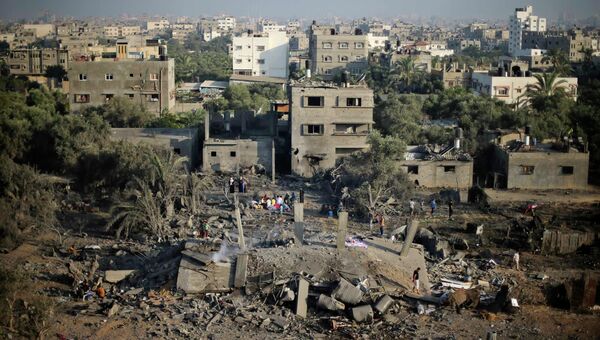 Последствия бомбардировок изральской армии в Секторе Газа