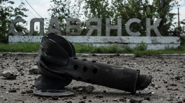 Славянск поле боев украинской армии с ополченцами. Архивное фото