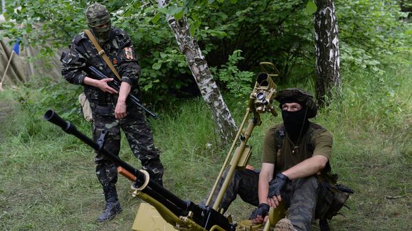 Боец народного ополчения на востоке Украины