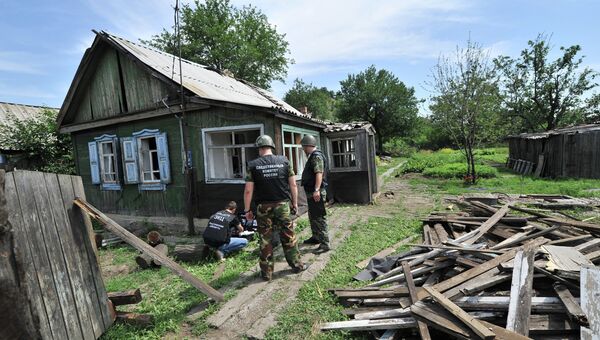 Донецк Ростовской области со стороны Украины был обстрелян фугасными снарядами. Архивное фото