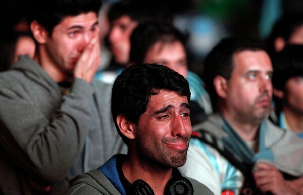 Фанаты сборной Аргентины после поражения в финальном матче, Буэнос-Айрэс, Аргентина