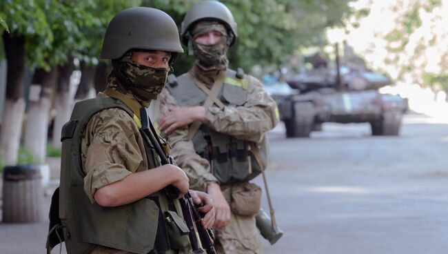 Солдаты украинской национальной гвардии