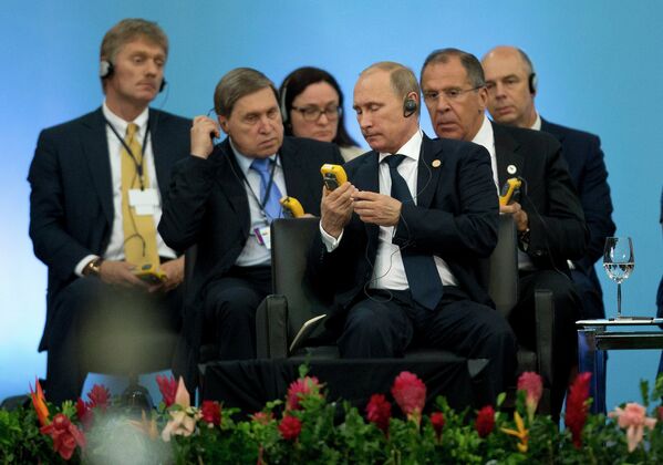 Президент России Владимир Путин во время саммита БРИКС в Бразилии