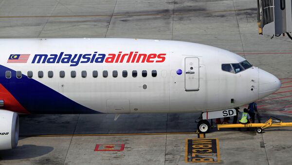 Самолет компании Malaysia Airlines в аэропорту