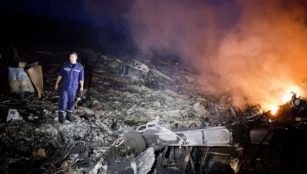 Обломки малазийского Boing 777 в Грабовое, Украина
