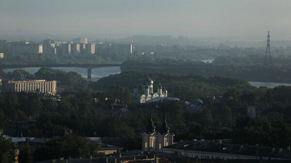 Вид на город Великий Новгород. Архивное фото