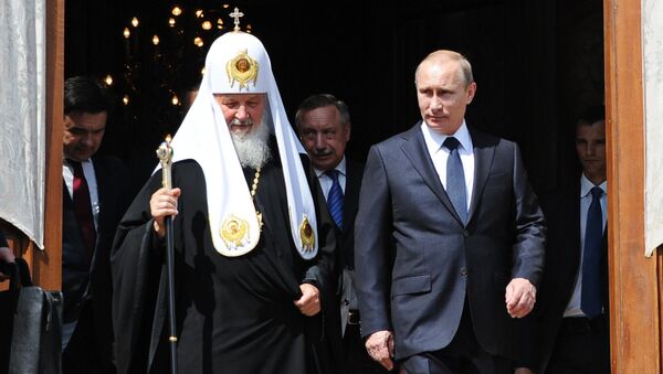 Президент России Владимир Путин и патриарх Московский и всея Руси Кирилл. Архивное фото