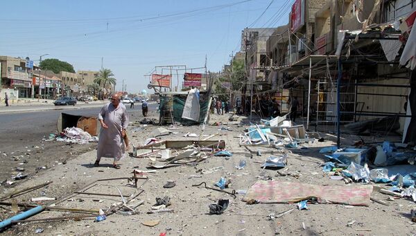 Последствия терактов в Багдаде 19 июля 2014. Архивное фото