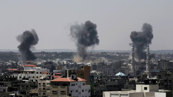 Последствия обстрела сектора Газа