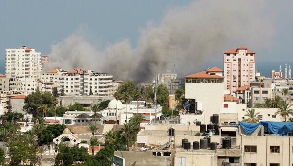 Последствия обстрела сектора Газа 21 июля 2014 года. Архивное фото
