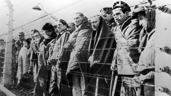 Prisoners of the Auschwitz concentration camp liberated by the Red Army in January 1945