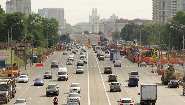 Мэр Москвы осмотрел ход реконструкции Можайского шоссе