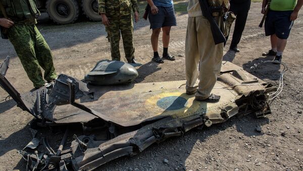 Фрагмент крыла украинского истребителя, архивное фото