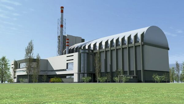 Макет главного здания многоцелевого исследовательского реактора МБИР