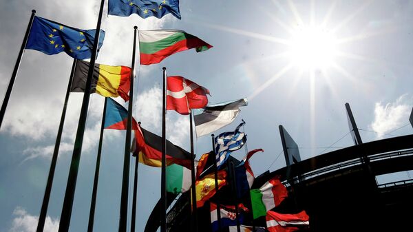 Флаги европейских стран, архивное фото
