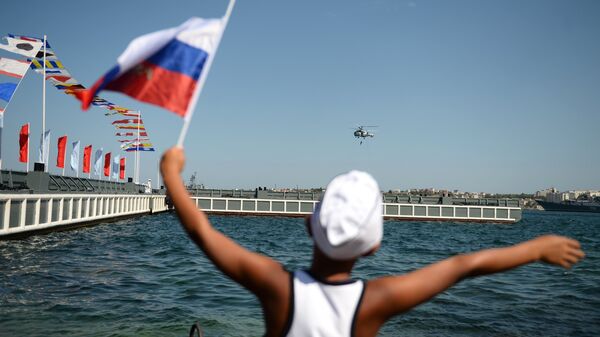 Во время празднования Дня Военно-морского флота России в Севастопол