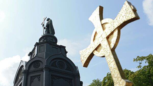 Памятник князю Владимиру. Архивное фото