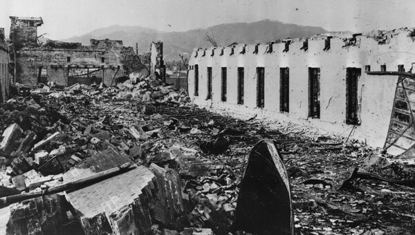 Хиросима после взрыва атомной бомбы в 1945