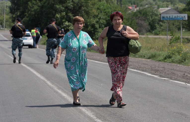 Беженцы из Шахтерска, Донецкая область