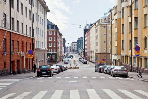 На одной из улиц в Хельсинки 