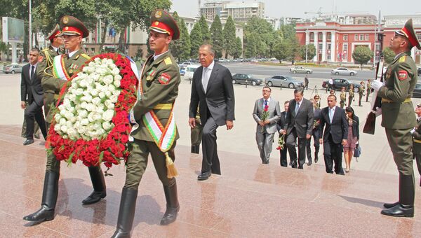 Глава МИД РФ Сергей Лавров с визитом в Душанбе
