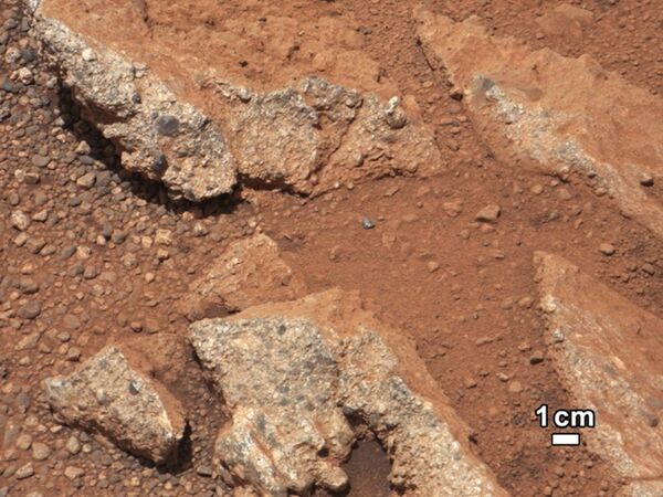 Изображение поверхности планеты Марс сделанное марсоходом Curiosity