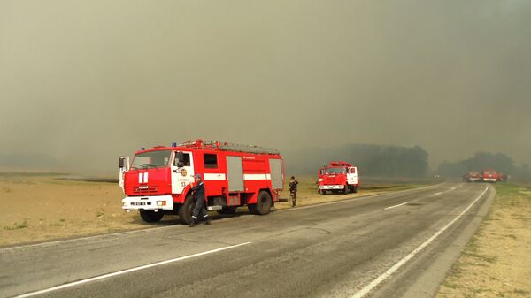 Пожарные машины на Украине. Архивное фото