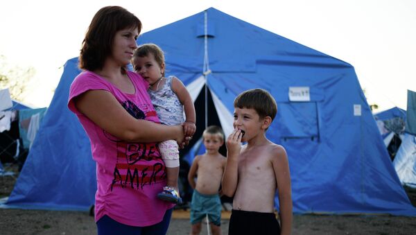 Лагерь беженцев с Украины в Севастополе. Архивное фото