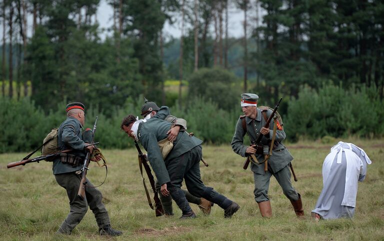 Реконструкция событий Первой мировой войны в городе Сморгонь