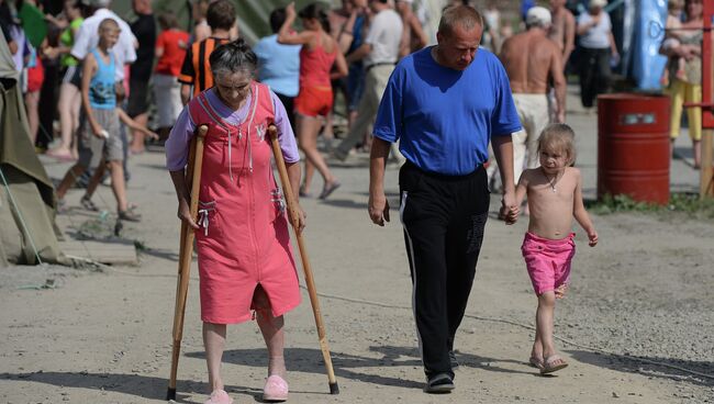 Лагерь украинских беженцев. Архивное фото