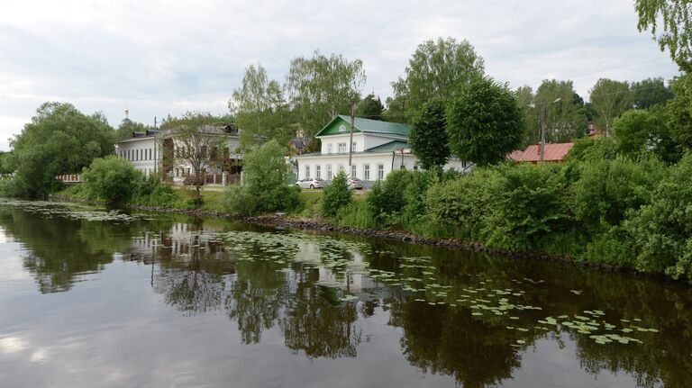 Вид на дом-музей Исаака Левитана в городе Плес. Архивное фото