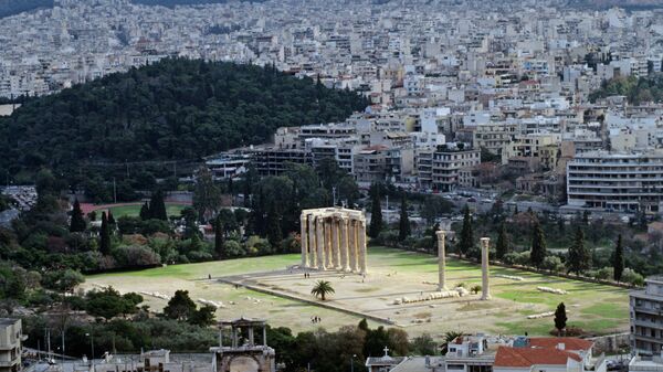 Вид на Афины с высоты Акрополя