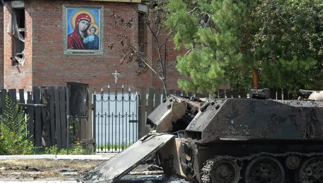 Разрушения в Шахтерске Донецкой области. Архивное фото