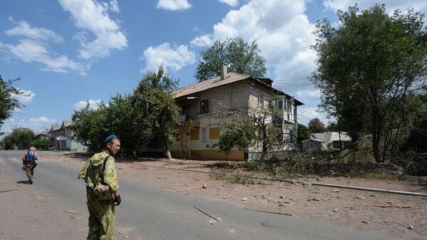 Разрушения в Шахтерске Донецкой области. Архивное фото