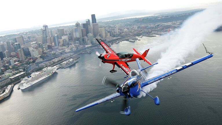 Самолеты во время авиасалона Boeing Seafair в Сиэтле