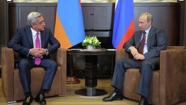 Встреча В.Путина с С.Саргсяном. Архивное фото