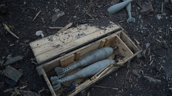 Боеприпасы, оставленные на позициях украинских войск. Архивное фото