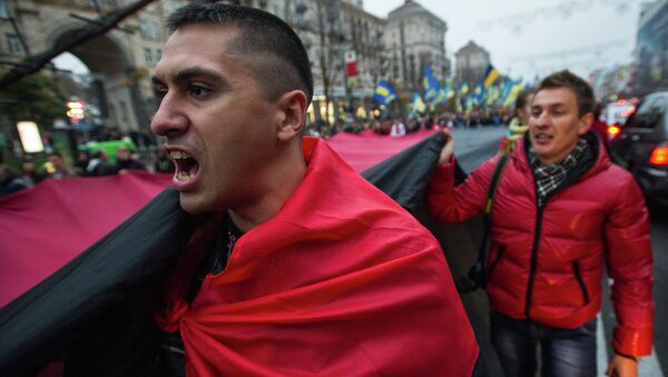 Марш националистов на Украине. Архивное фото