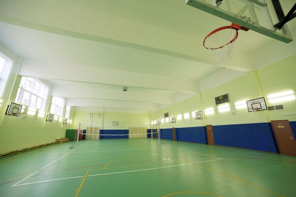 Спортзал в новой школе в Раменках