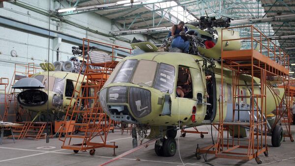 Цех окончательной сборки вертолетов МИ-17. Архивное фото