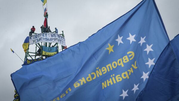 Сторонники евроинтеграции Украины. Архивное фото