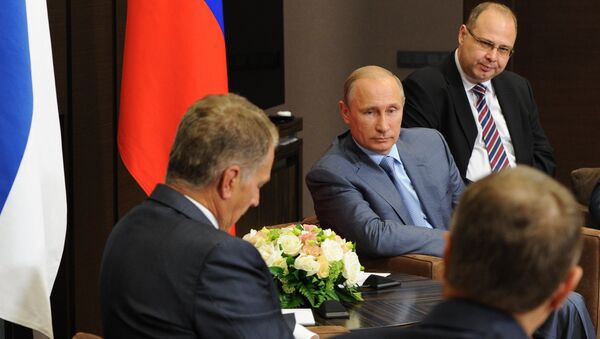 Президент России Владимир Путин и президент Финляндии Саули Ниинисте