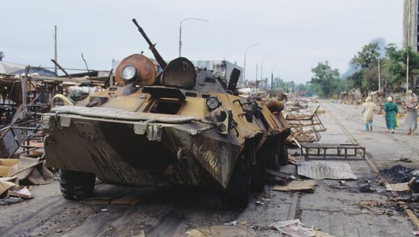Подбитый танк в Абхазии