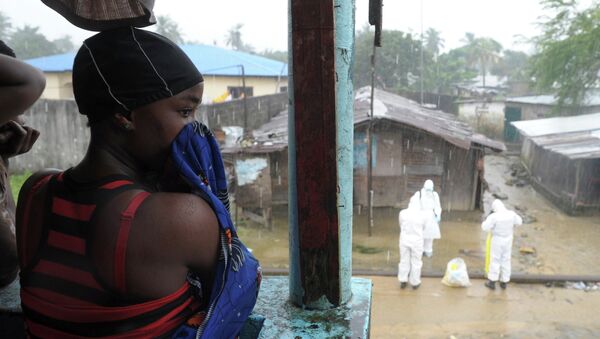Медучереждение для больных лихорадкой Эбола в Либерии