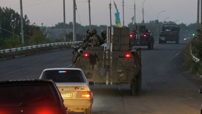 Украинские военные возле Краматорска. Архивное фото.