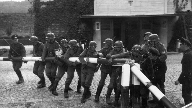 Немецкие солдаты на Германо-Польской границе, сентябрь 1939. Архивное фото