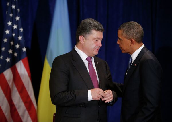 Президенты Украины и США Петр Порошенко и Барак Обама