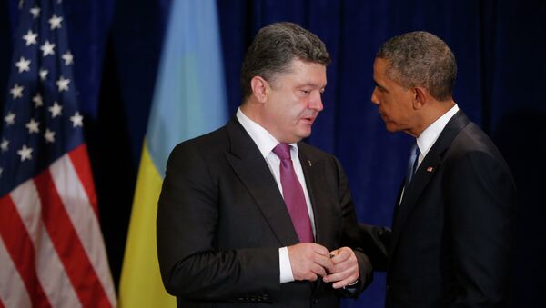 Президенты Украины и США Петр Порошенко и Барак Обама, архивное фото