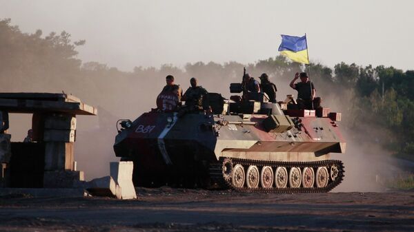 Украинские военные в Луганске
