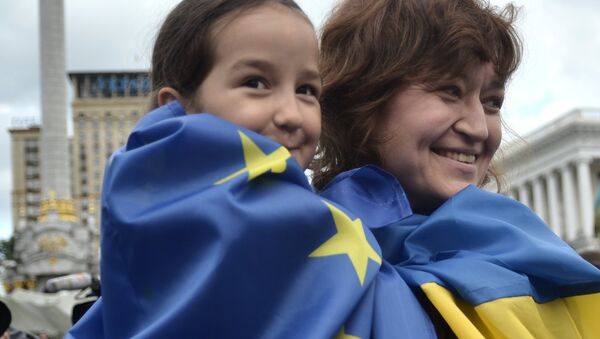 Флешмоб в честь вступления Украины в ЕС